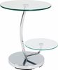 Beistelltisch mit Ablage, Glas/Metall, rund Ø 52cm Bild 2
