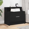 vidaXL Nachttisch mit Schublade Schwarz Eichen-Optik 51x31x47 cm 858670 Bild 3
