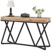 Tribesigns Konsolentisch 140cm Konsolentisch, Holz-Eingangstisch mit einzigartigem Metallsockel Bild 4