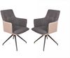 Gartenstuhl LISA 2er Set - Stahl Dunkelgrau 92x61x62cm | Drehstuhl Essstuhl Terrassenstuhl Bild 2