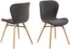 Esszimmerstuhl >Batilda -A1< (2er-Set) in Grau, Stoff - 47x82,5x53cm (BxHxT) Bild 4