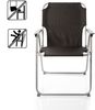 BigDean Klappstuhl Schwarz Campingstuhl Faltstuhl Angelstuhl robust klappbar bis 120kg Bild 2