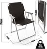 BigDean Klappstuhl Schwarz Campingstuhl Faltstuhl Angelstuhl robust klappbar bis 120kg Bild 5