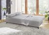 Schlafsofa LUIGI Querschläfer mit Bett und Stauraum hellgrau ca. 196 cm Bild 2