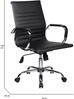 Dmora Stuhl mit Rädern George, Chefsessel mit Armlehnen, Ergonomischer Bürostuhl, Schwarz, 62x54h92/102 cm Bild 3