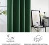 Deconovo Blickdichter Vorhang Ösen Thermogardine Kälteschutz Verdunkelungsvorhang Indoor, 260x140 cm(HöhexBreite), Waldgrün, 2er Set Bild 4