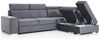 Ecksofa Schlafsofa NOLAN inkl. USB in Stoff Element Blau Ottomane Rechts Bild 2