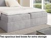 MEBLINI Boxspringbett TYLA 120x200 cm mit Bettkasten – H4/Hellgrau Plüsch Polsterbett - Doppelbett mit Topper & Taschenfederkern-Matratze Bild 4
