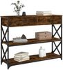 vidaXL Konsolentisch Räuchereiche 100x28x75 cm Holzwerkstoff 834192 Bild 3