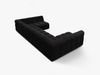 Micadoni Panorama-Sofa Kendal 7-Sitzer Samt Magic Velvet Schwarz Bild 3