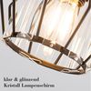Nettlife Deckenleuchte retro Schwarz Kristall Modern E27 Küchenlampe Metall, LED wechselbar, Innen Deckenbeleuchtung für Korridor Balkon Wohnzimmer Hotel Bild 3
