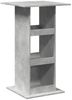 Bartisch, Stehtisch, Bistrotisch mit Ablagen Betongrau 60 x 60 x 102 cm Holzwerkstoff Bild 2