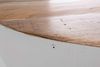 Couchtisch Lancaster aus Recyceltem Holz und Stahl Ø 90 cm, Weiß Bild 2