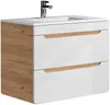 Vente-unique - ARUBA Bathroom furniture set Holz, Platte BeigeWeiß - B 46 cm x H 59 cm x L 80 cm Bild 3