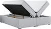 Boxspringbett - Doppelbett mit Multipocket-Matratze - BESS -200x200 - Weiß Kunstleder - H3 Bild 4