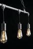 LED Balkenpendelleuchte 4-flammig in Industrial Wasserrohr Optik, grau antik Bild 3