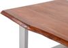 Couchtisch Baumkante massiv Akazie Nussbaum 130 x 75 cm U-Gestell silber INSA 80582111 Bild 5