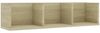 vidaXL CD-Wandregal Sonoma-Eiche 75x18x18 cm Holzwerkstoff 801313 Bild 2