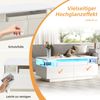 Merax Couchtisch mit Tablett, Hochglanz-Couchtisch fürs Wohnzimmer, Sofatisch mit 2 Schubladen, tragender Beistelltisch aus gehärtetem Glas, kaffeetisch mit LED-Licht, Weiß Bild 5