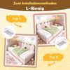 Merax Einzelbett 90x200 cm, Kinderbett, Polsterbett mit 90x190 cm Ausziehbett, Niedliches Kronen- und Gitterdesign, Samt, Rosa Bild 5