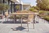 riess-ambiente Gartenstuhl DESIGNO natur/greige - Aluminium, Holzoptik, stapelbar, wetterfest, (Einzelartikel, 1 St), Moderner Gartenstuhl mit Armlehnen - ideal für Balkone und Terrassen Bild 4