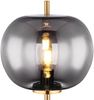 LED Stehlampe mit Rauchglas Lampenschirm Ø 30cm, Metall Messing Bild 5