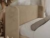 Polsterbett mit Lattenrost, Doppelbett für Schlafzimmer, Gepolstertes Kopfteil - EMORA CLASSIC DUO - 140 x 200 cm - Beige Stoff Bild 4