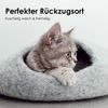LucyBalu Tierbett Katzenhöhle aus Filz, Filzhöhle für Katzen, Kuschelhöhle für Katzen Bild 2