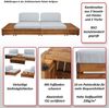 Garten-Garnitur HWC-L28, Lounge-Set Sitzgruppe Lounge-Sessel Sofa, Spun Poly Akazie Holz MVG ~ Polster hellgrau Bild 2