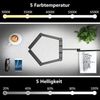 LMaxhome LED Schreibtischlampe Doppelkopf Tischleuchte mit Klemme Dimmbar Touch-Steuerung Augenschutz, 24W, LED fest integriert, 5 Farbtemperaturen(3000K-6500K), 5 Helligkeitsstufen, Groß Architekt Leselampe für Büro,Arbeit,Studium Bild 2