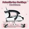 Dowinx Gaming Stuhl Süße Hund Edition Ergonomisch PU-Leder weiß Kaninchen Bild 4