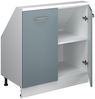Küchenschrank für Dachschrägen R-Line Blau-Grau 80 cm mit 2 Türen Vicco Bild 5