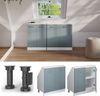 Küchenschrank für Dachschrägen R-Line Blau-Grau 80 cm mit 2 Türen Vicco Bild 2