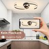 ZMH LED Deckenleuchte Wohnzimmer 24W Deckenlampe Modern 3000K für Flur Küche, Augenschutz, Einfache Installtion, LED fest integriert, Warmweiß, Küchenlampe 330° Drehbarer Schwarz Esszimmer Bild 2