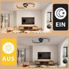 ZMH LED Deckenleuchte Wohnzimmer 24W Deckenlampe Modern 3000K für Flur Küche, Augenschutz, Einfache Installtion, LED fest integriert, Warmweiß, Küchenlampe 330° Drehbarer Schwarz Esszimmer Bild 4