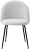 Vente-unique - MELBOURNE Stuhl Stoff Weiß - B 55 cm x H 77 cm x L 50 cm Bild 3