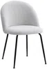 Vente-unique - MELBOURNE Stuhl Stoff Weiß - B 55 cm x H 77 cm x L 50 cm Bild 4