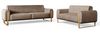 Sofaset Designersofas VALERIE 3-2 in Stoff Stoff Elisa Velvet Cappuccino Bild 4