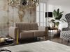 Sofaset Designersofas VALERIE 3-2 in Stoff Stoff Elisa Velvet Cappuccino Bild 3