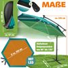 KESSER® Alu Ampelschirm LED Solar + Abdeckung mit Kurbelvorrichtung UV-Schutz Aluminium mit An-/Ausschalter Wasserabweisend - Sonnenschirm Schirm Gartenschirm 300cm, Petrol Grün Bild 2