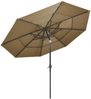vidaXL Sonnenschirm mit Aluminium-Mast 3-lagig Taupe 3 m 313871 Bild 3