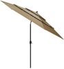 vidaXL Sonnenschirm mit Aluminium-Mast 3-lagig Taupe 3 m 313871 Bild 2