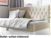MEBLINI Kinderbett mit Bettkasten FILIPPO 2 100x200 - H3/Beige Samt Gepolstert Einzelbett mit Matratze - Polsterbett mit Stauraum - Bett mit Kopfteil – Stauraumbett Bild 3