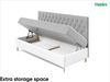 MEBLINI Kinderbett mit Bettkasten FILIPPO 2 100x200 - H3/Beige Samt Gepolstert Einzelbett mit Matratze - Polsterbett mit Stauraum - Bett mit Kopfteil – Stauraumbett Bild 5