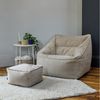 icon Sitzsack chenille premium Sessel „Natalia" mit Hocker (Spar-Set, 1 x Sitzsack-Sessel, 1 x Fußhocker), Sitzsack XXL, Made in Germany, für Erwachsene & Kinder, für Wohnzimmer Bild 3