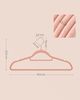 SONGMICS Kleiderbügel Samt, 50er Set, Bügel, rutschfest, kleine Stange für Krawatten, 360° drehbarer Haken, 0,6 cm dick, platzsparend, 43,5 cm lang, für Mäntel, Hosen, Roségold-Hellrosa CRF21PK50 Bild 5