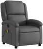 vidaXL Massagesessel Elektrisch Grau Echtleder 3204261 Bild 4