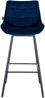 CLP Barhocker Weston 180° Schwenkfunktion mit Rückenlehne gepolstert Metallgestell,blau Samt Bild 4