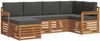vidaXL Ecksofa Set 6 pcs Natur und Anthrazit Massivholz Akazie 3375077 Bild 2