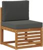 vidaXL Ecksofa Set 6 pcs Natur und Anthrazit Massivholz Akazie 3375077 Bild 3